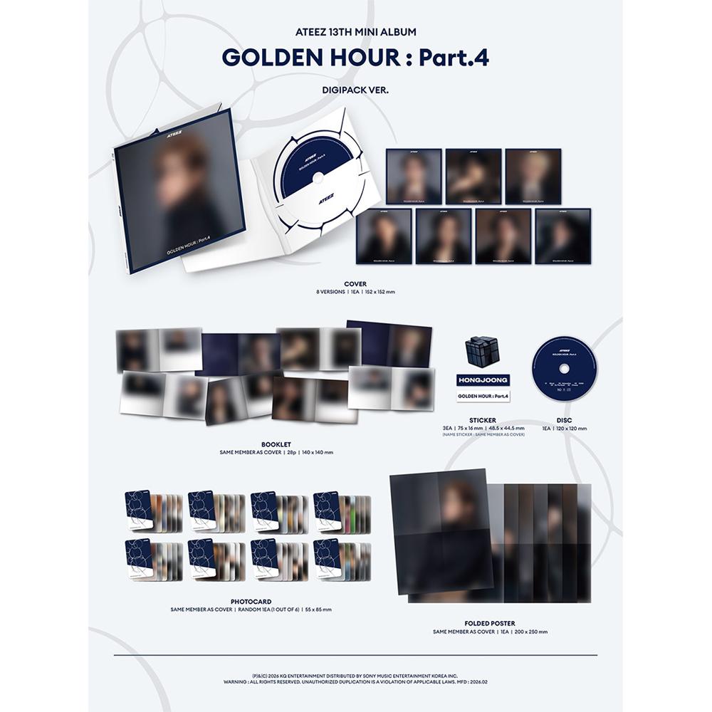 [Vorbestellung] ATEEZ - GOLDEN HOUR : Teil 4 (DIGIPACK Ver.)