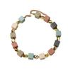 European & American Artistic Resin Beaded Geometric Clavicle Necklace