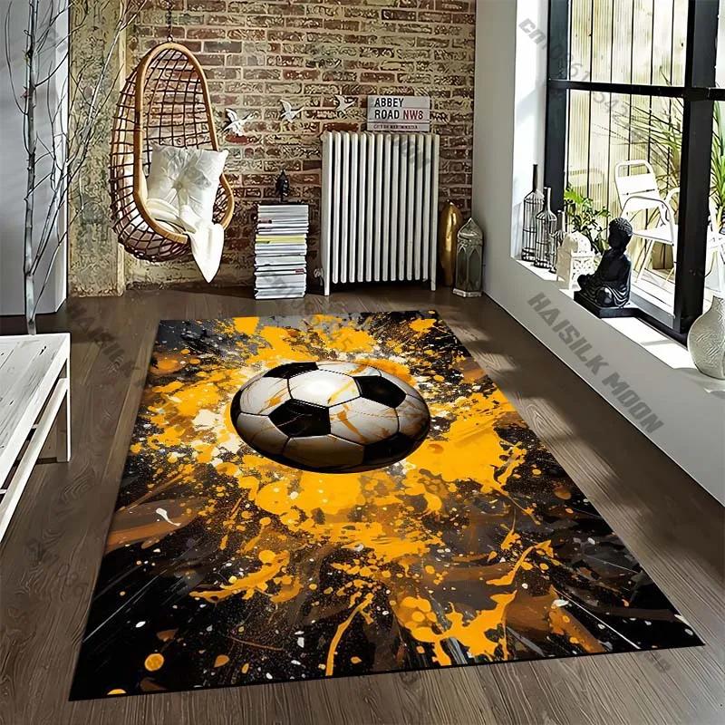 15 Size Football Sports Cartoon Pattern Room Rug Street Fashion Carpet for Bedroom Living Room Floor Mat Non-Slip Chair Rug Gift