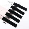 Black 5 Colors With Rope Drawstring Pen Pouch Pen Sleeve Holder Pen Bag Case Single Pencil Bag Pencil Bag Velvet Pen Pouch