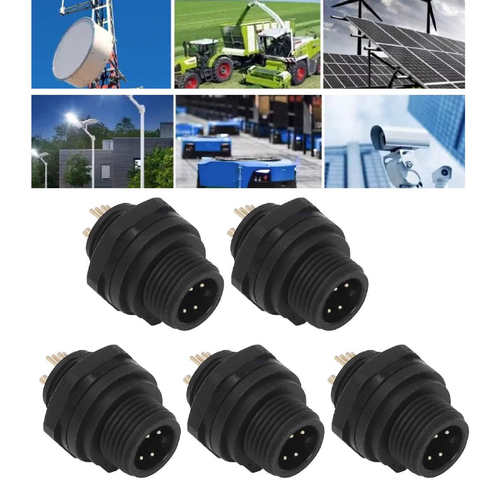 5Pcs Industrial Waterproof Connector IP67 4 Pin Electrical Aviation Wire Cable Quick Plug Socket E7 Buckle