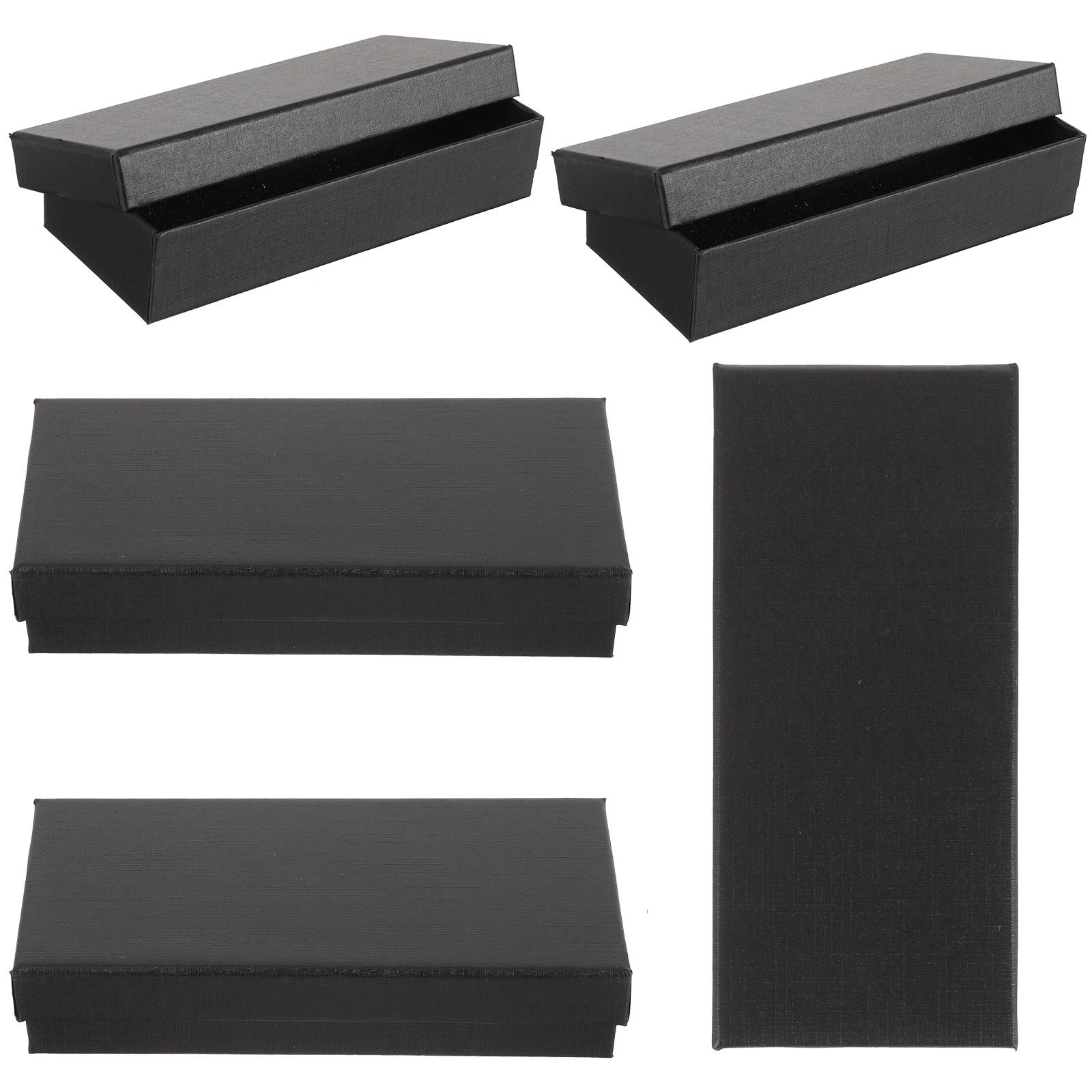 

Органайзер для часов Подарочные футляры для часов с губчатой бумагой Контейнер для упаковки ожерелий чёрный