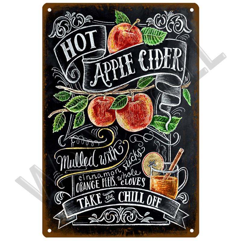 Metal Sign Vintage Tin Sign Decorations Gin Tonic Cocktail Plate Decorative Poster Plaque Retro Bar Kitchen Home Wall Decor