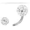 Edelstahl Bauchnabelpiercing mit Edelstein Eleganter Glänzender Körperschmuck Zubehör