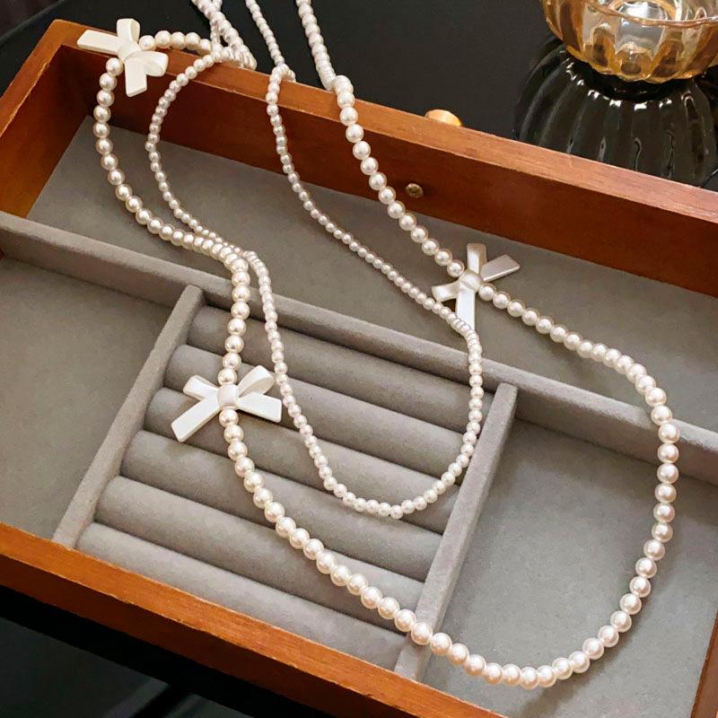 

Элегантное многослойное жемчужное ожерелье - Дизайн с бусинами во французском стиле