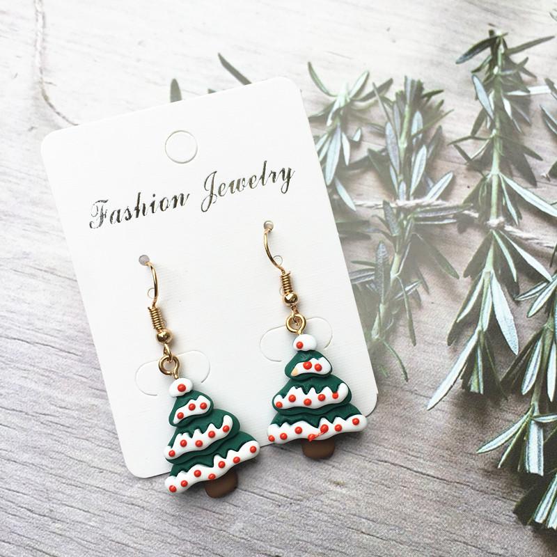 2025 new Fashion Lovely Stud Earrings Family Christmas Tree Snowman Santa Claus Elk Cartilage Earring New Years Gift Jewerly