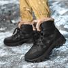 Men's Winter Boots  Warm Waterproof Non-Slip Plush Sneakers Shoes Male Winter Tenis Boots Comfortable Slip-On Plush Lined