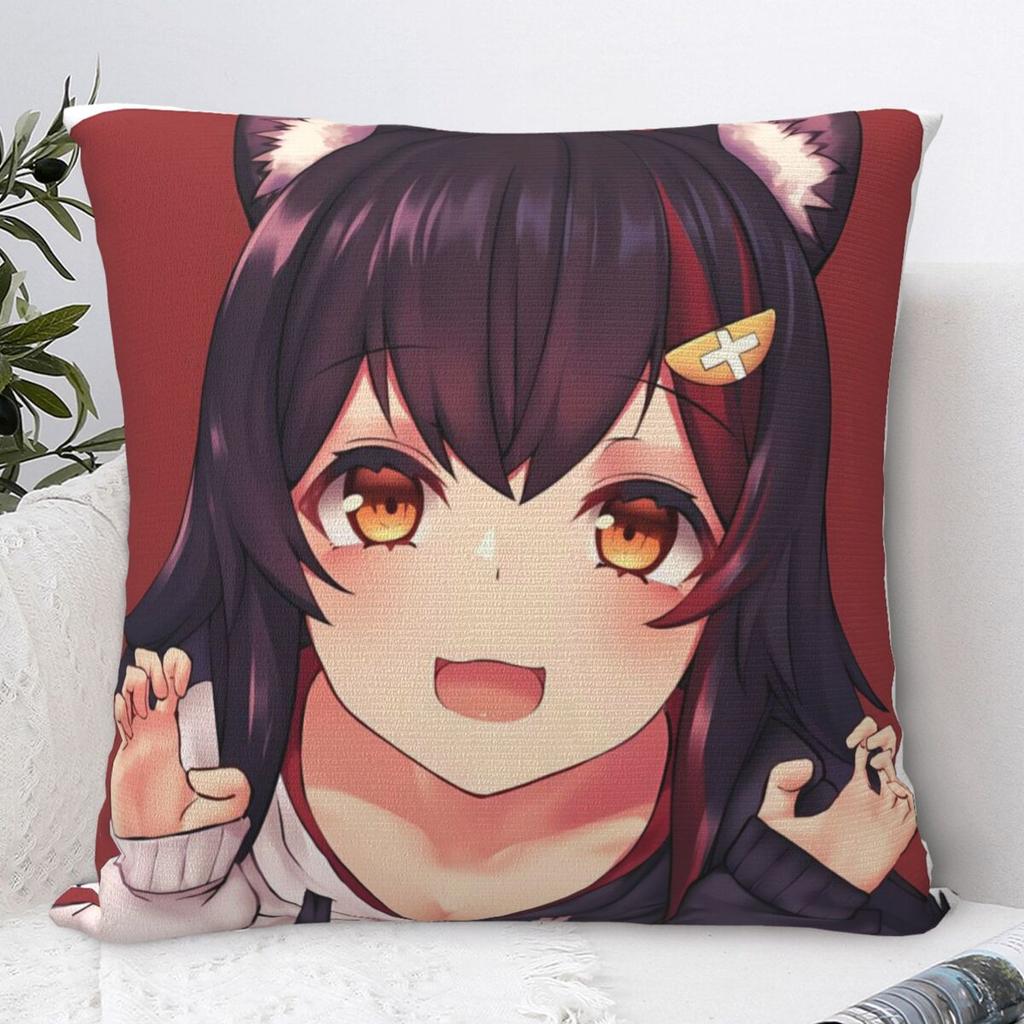Ookami Mio Pillow Case Vintage Pillow Cover Square Graphic Cushion Cover Pillowcases For Sofa Home Decorative