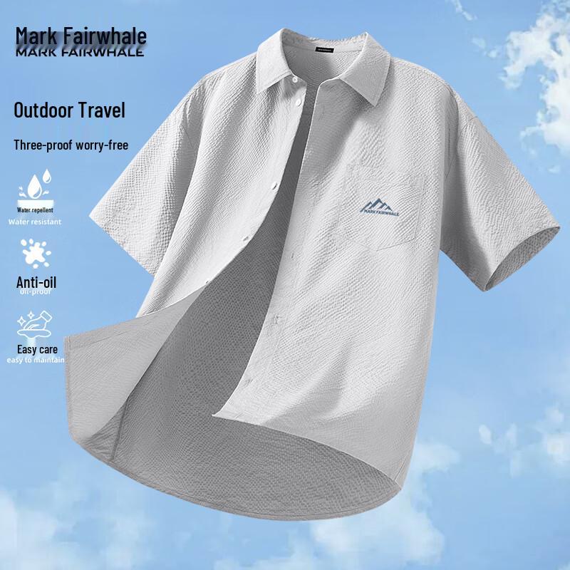Mark Fairwhale Men s 3-Proof Outdoor Casual Short Sleeve Shirt 3XL