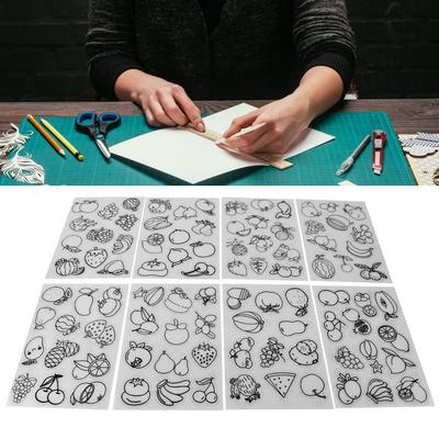 8pcs Colorable Sheets Shrinky Art Paper Shrink Plastic Sheets  Home Decorations