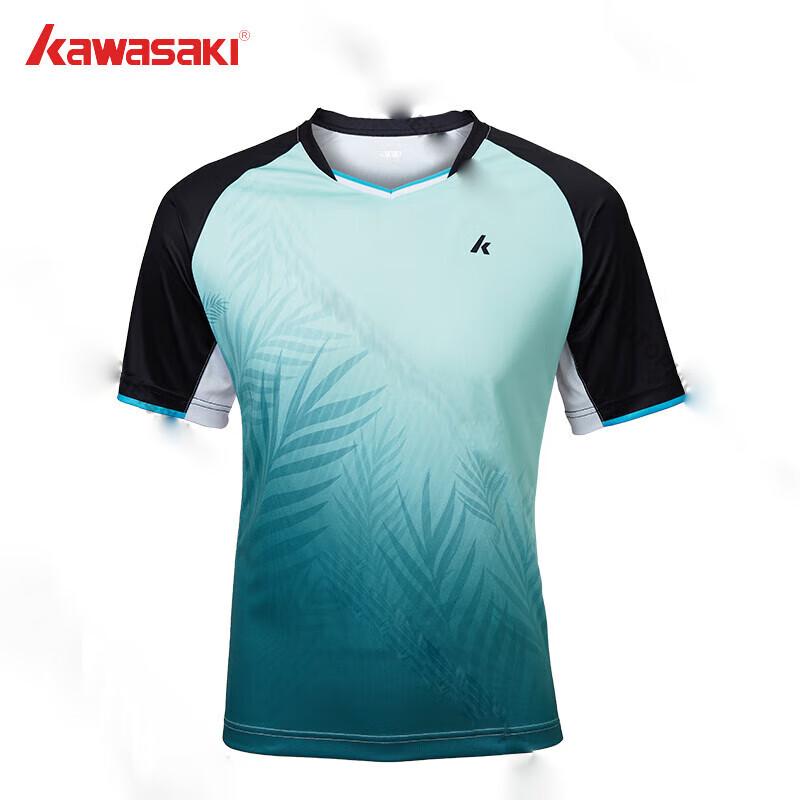 KAWASAKI Men s V-Neck Badminton T-Shirt