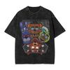 FNAF At Freddys Wypłukane Streetwear Hip Hop Nowość Koszulki T-shirty dla Mężczyzn Kobiet Bawełna Oversize Miękki Komfort Krótki Rękaw