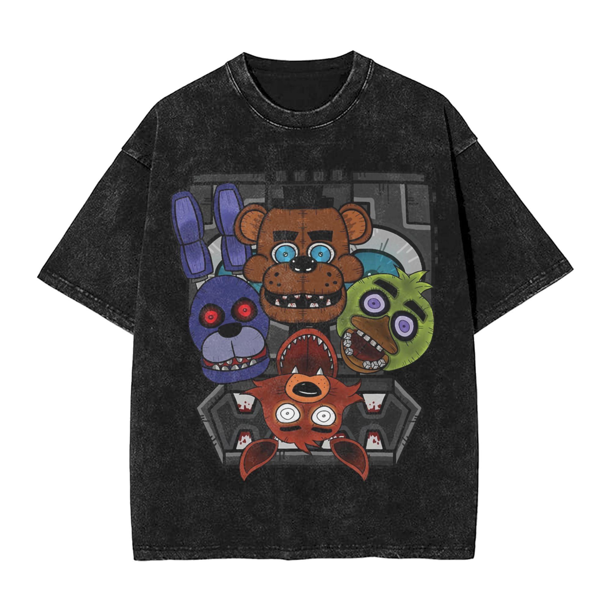

FNAF В Фреддіс Прані Вуличний Стиль Хіп-Хоп Новинка Футболки для Чоловіків Жінок Бавовняні Оверсайз М який Комфорт Короткий Рукав S
