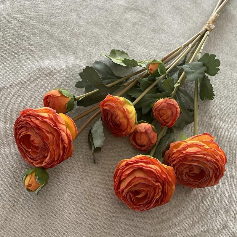 Silk Realistic Lotus Bouquet For Wedding Home Office Flower Decoration Gift