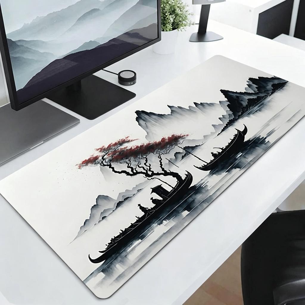 Ink Painting Desk Mat Gamer Mousepads Company Mouse Pad Office Desk Pads Large Mousepad Chinese Style Mouse Mats For Computer
