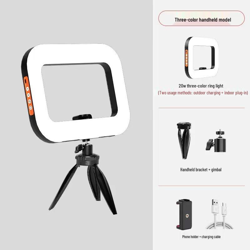 YM200 Przenośne światło pierścieniowe do fotografii beauty, transmisji na żywo i użytku na zewnątrz