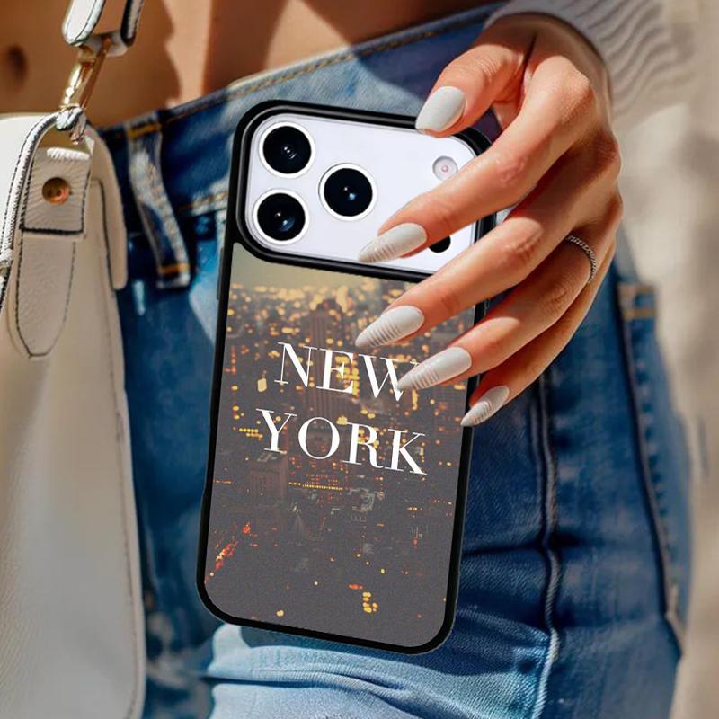 New York City Phone Case For iPhone 17 Air 14 15 13 12 Max Cover For Apple 16e 11 Pro Max Plus Coque