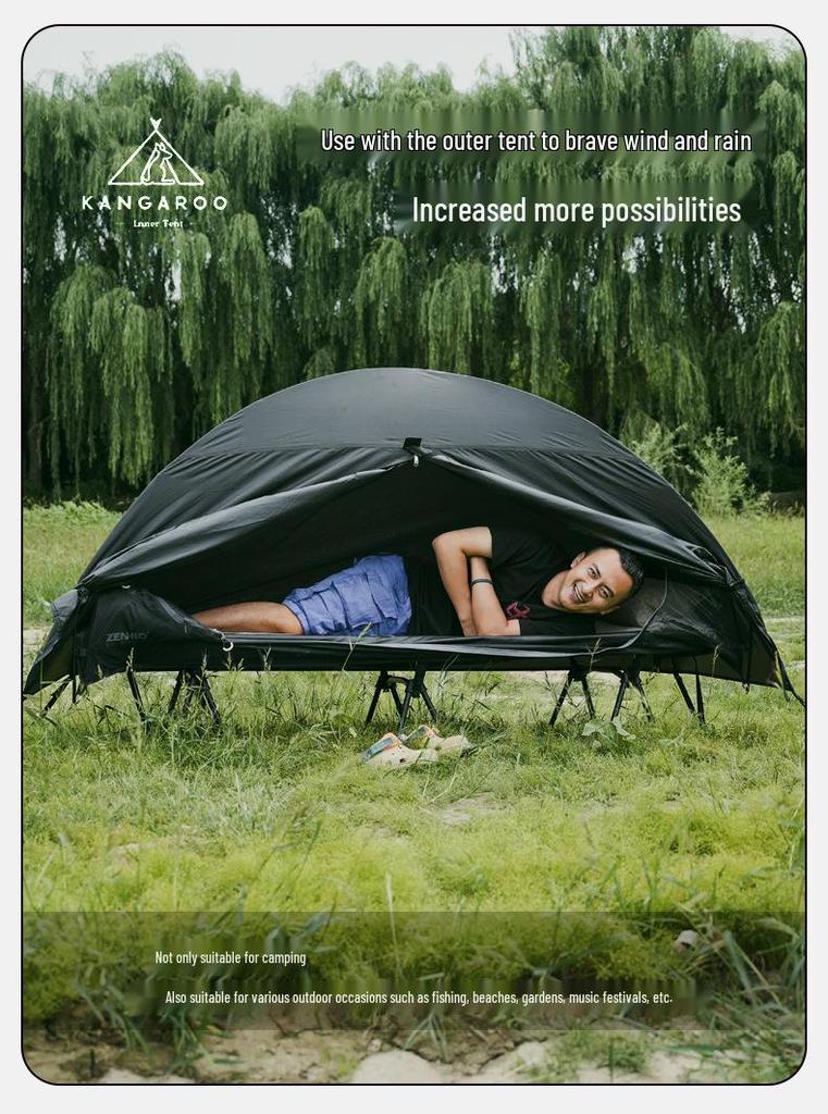 Rainproof Solo Camping Tent with Mosquito Net