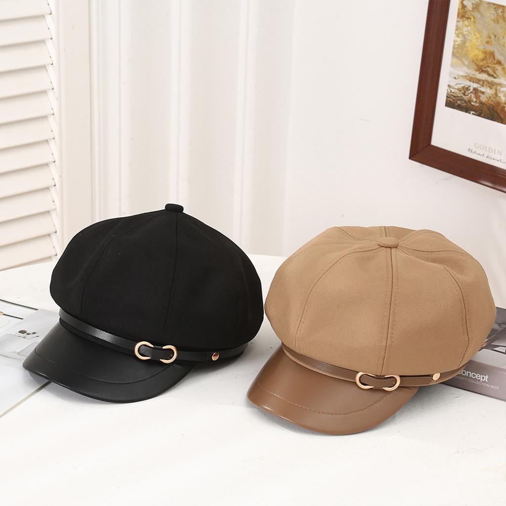 Retro Beret Painter Caps for Girls Fashionable Soft Fabric Winter Warm Caps for Outing Travelling Vacation