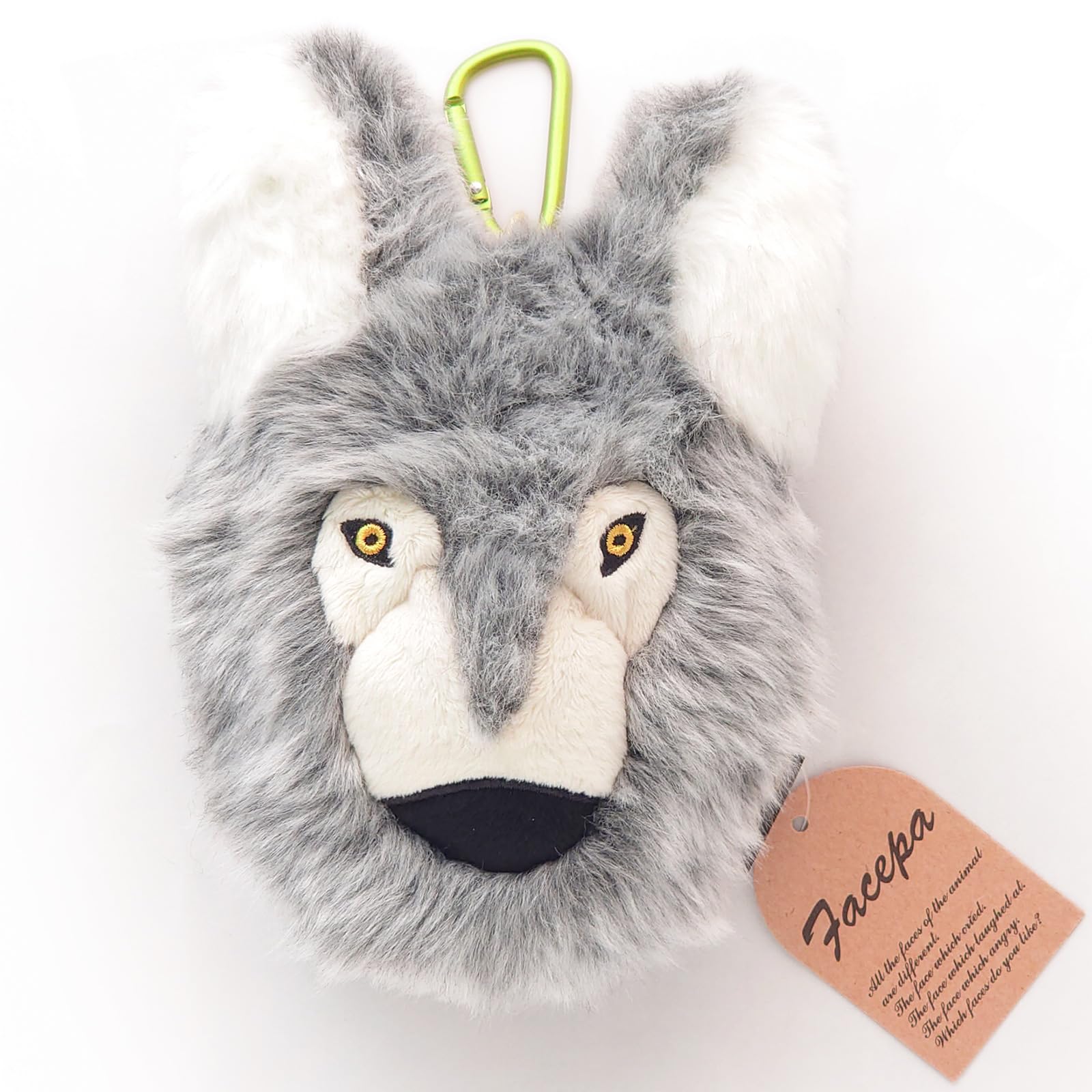 

Animal Face Pass Case Fespa Wolf Total Length 17cm