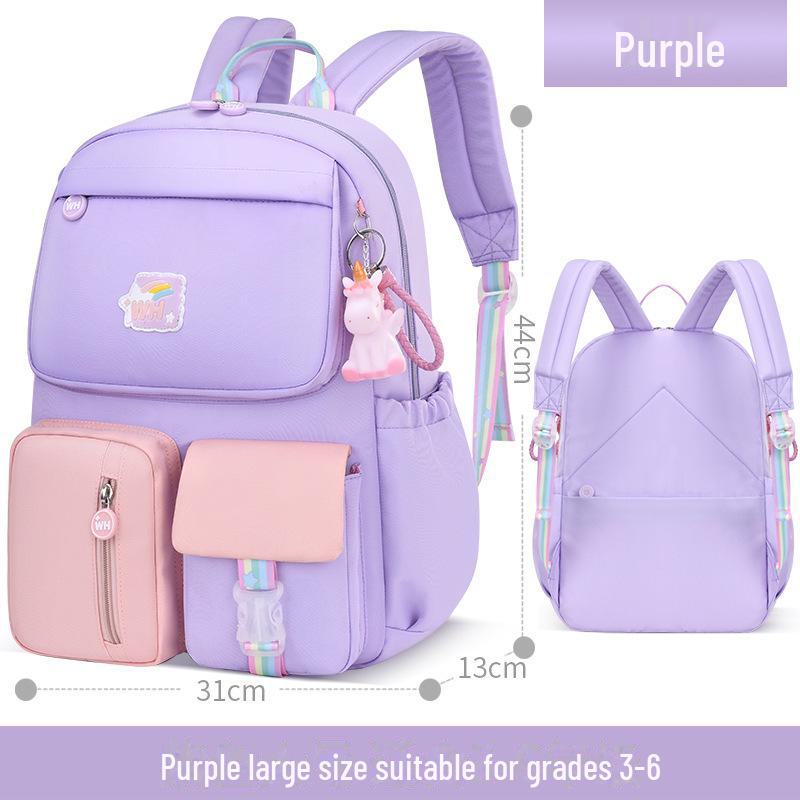 Sac à dos léger avec support dorsal pour filles en 1ère, 3ème et 6ème année