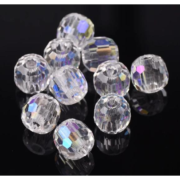 10pcs Round 8mm 10mm 12mm 14mm Crystal Glass Faceted Loose Beads For Jewelry Making DIY Crafts Findings