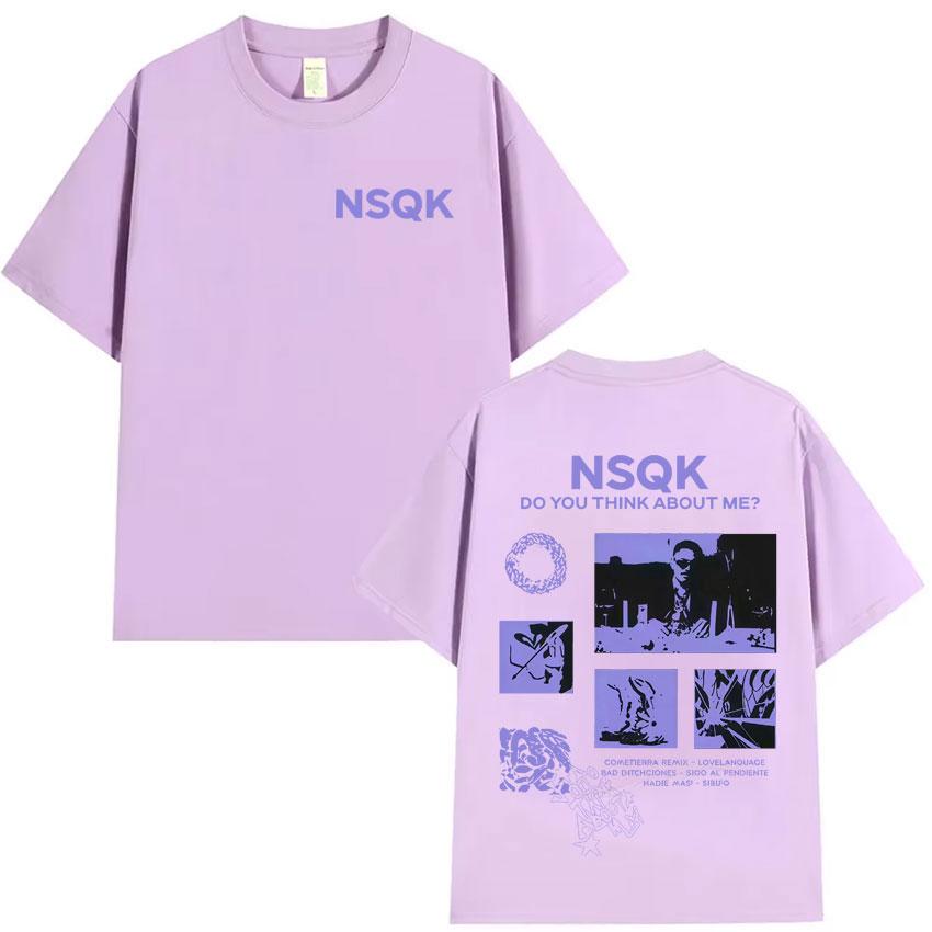 Rapper Nsqk Tour Do You Think about Me Harajuku Print Tshirt Hipster Mens Oversized Tee Shirt High Quality Loose Pop Y2K Tshrit
