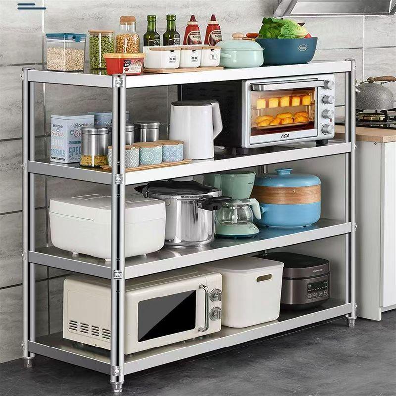 Stainless Steel Multi-Layer Kitchen Storage Rack for Microwave and Oven
