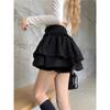 Mini Skirt Cute Sexy Balletcore Elastic High Waist Ball Gown Ruffle Patchwork Lolita Short Korean Sweet Y2K Women Clothing