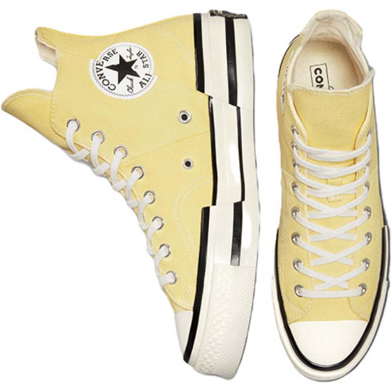 Converse Chuck 70 Plus Chuck Taylor All Star Plus Trend Deconstruction Style High Top Canvas Unisex Pale Yellow