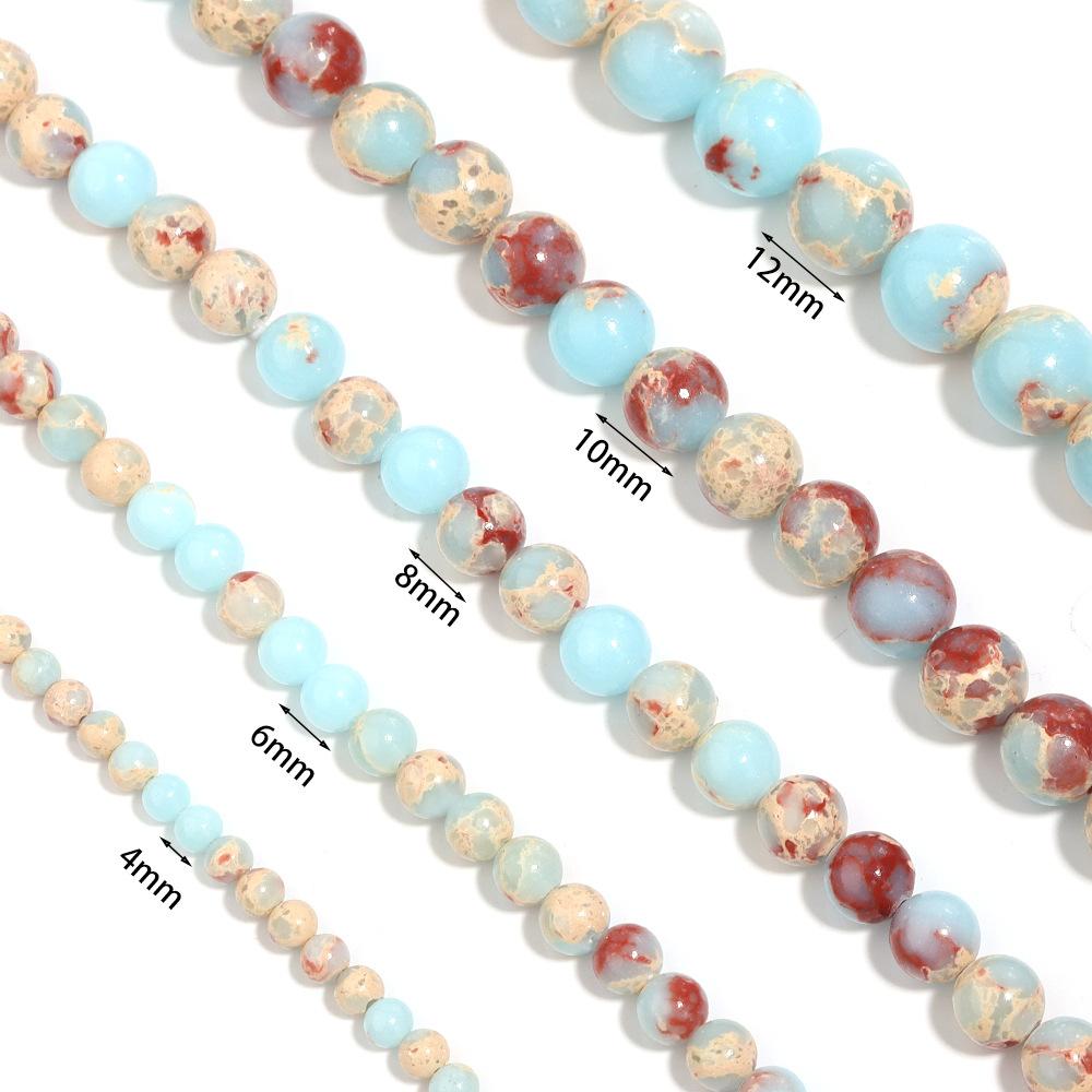 Χάντρες Δέρματος Φιδιού Στρογγυλές Χαλαρές Χάντρες Πέτρας 4/6/8/10/12mm για DIY Κατασκευή Κοσμημάτων Βραχιόλι Γούρι για Κέντημα