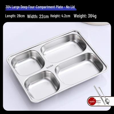 Stainless Steel Divided Meal Plate