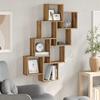 VidaXL Cube-shaped Wall Shelf Artisan Oak 90x15x119.5 Cm, Cube-shaped Storage, Figure-8 Organizer 856597