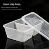 LAOXIANGHE 750ml Dual-Compartment Disposable Takeout Containers