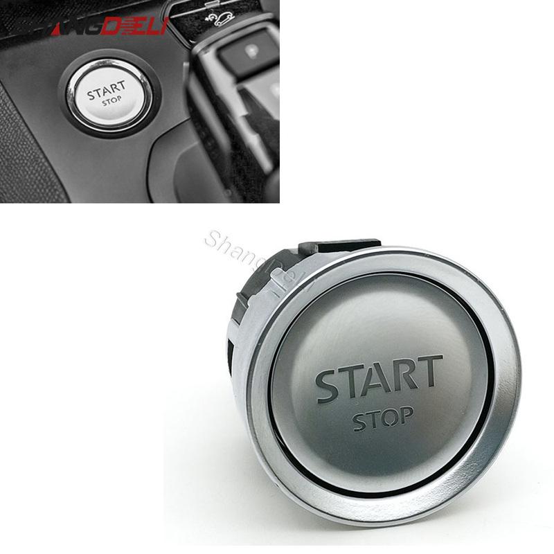 

1PC Sliver Car Engine Start Stop Switch Button Fit For Peugeot 4008 5008 508 Accessories
