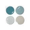 Round Woven Set of 4, 11cm Diameter for Drinks, Absorbent Placemats for Coffee Table