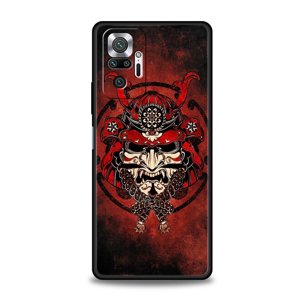 Japanese Bushido Samurai For Xiaomi Redmi Note 12 5G Phone Case 10C 10 11 9 8 Pro Plus 9S 7 8T 9T 9A 8A 9C K50 K40 Gaming Cover