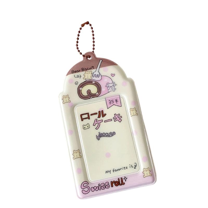Photocard Holder Korean Popular Photo Card Holder with Keychain ID Cards Holder Pendant Keychain Student Card Sleeves