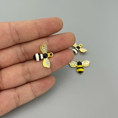 Legierung Tropfen- Honigbiene Anhänger Entzückender Tier-Charm Tasche & Schlüsselanhänger Zubehör Dekorativer Schmuck