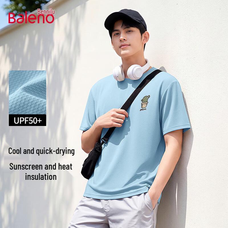 

Baleno Men s Ice-Feel Short Sleeve T-Shirt XL