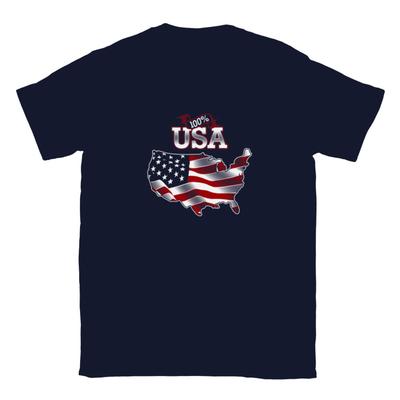 USA Pride 100 Cotton T Shirt Unisex Crewneck