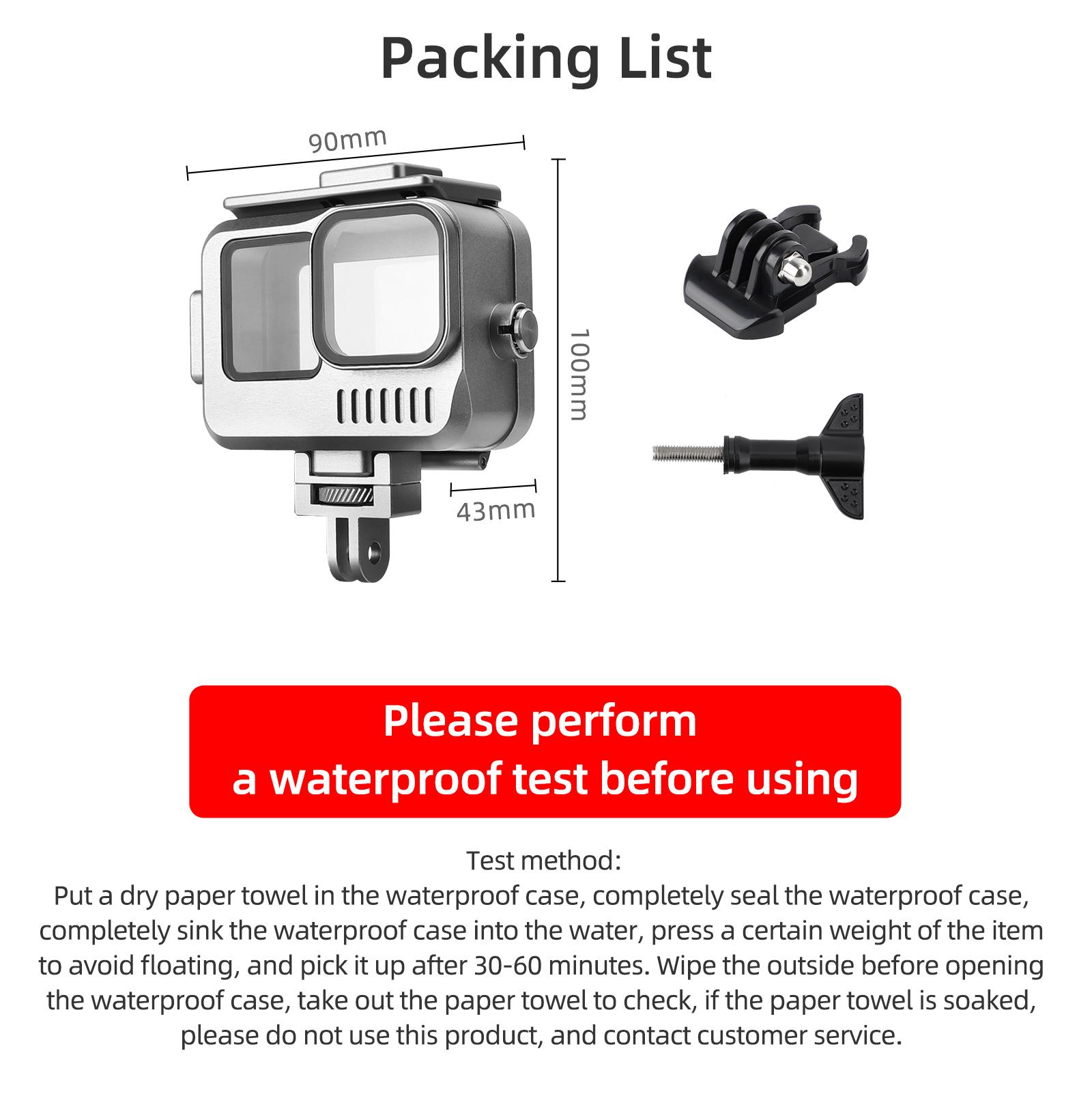 

40m Waterproof Case for GoPro 9 10 11 BlackDiving Housing Dual Cold Shoe Mount Anti-Scratch Protective Shell for GoPro Accessory United States