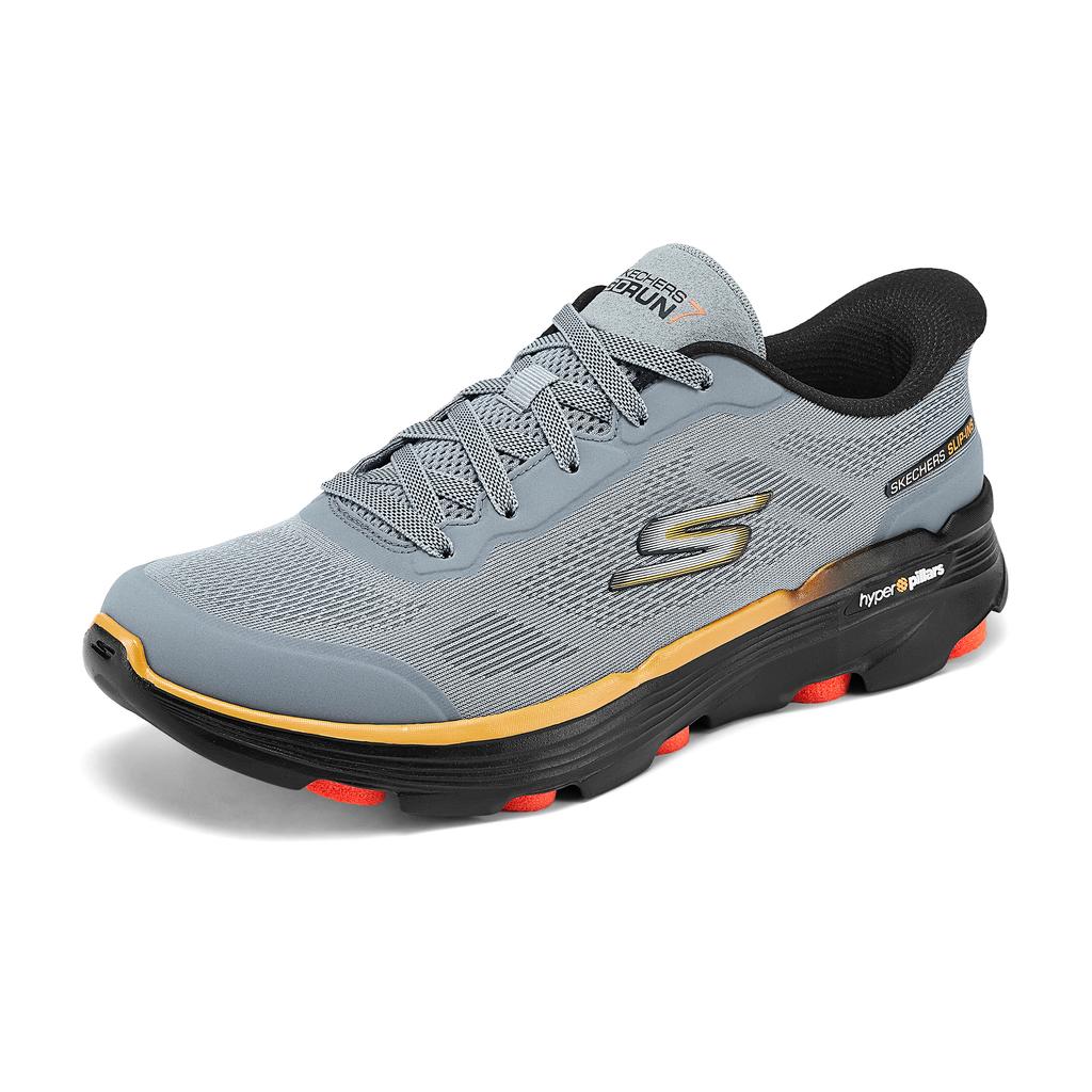 Skechers Go Run 7.0 Comfortable Soft Low-Top Casual Running Shoes Men Sneaker Gray 220674-GYBK