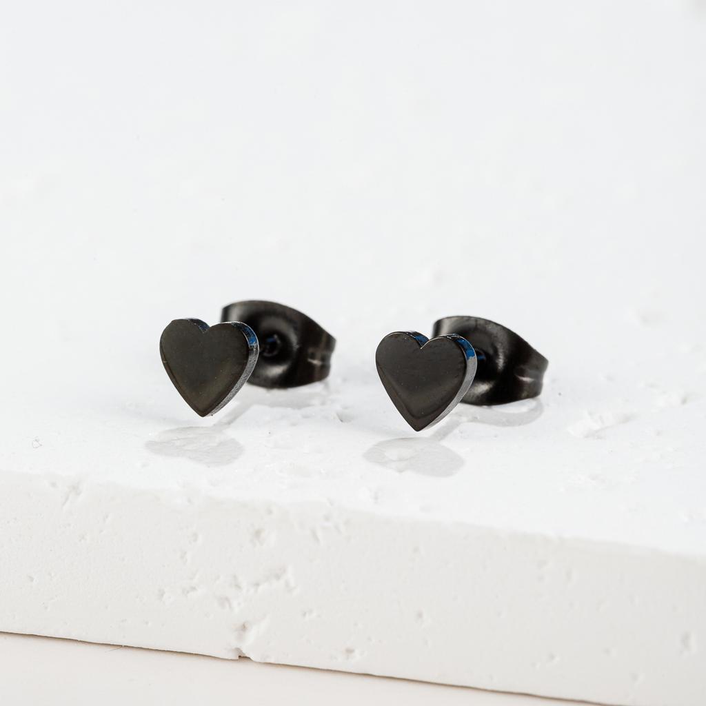 1 Pair Stainless Steel Earrings Trend Korean Sweet Heart Fashion Stud Earrings For Women Jewelry Party Friends Wedding Gifts NEW