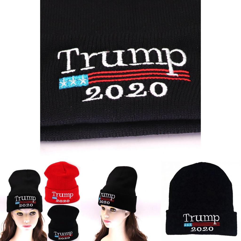 Trump Donald 2020 Beanie Hat Make America Great Again Knit Beanie Warm Cap Ski