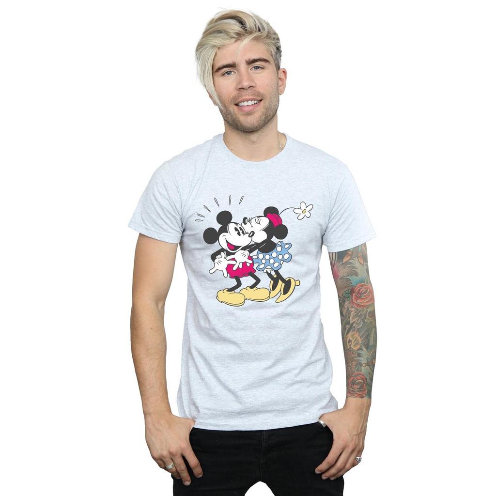 Disney Mens Mickey And Minnie Mouse Kiss T-Shirt