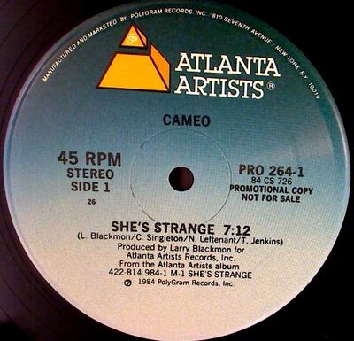 12inch Record CAMEO - She's Strange PRO2641 ATLANTA ARTISTS 1984 US Soul/Funk Used