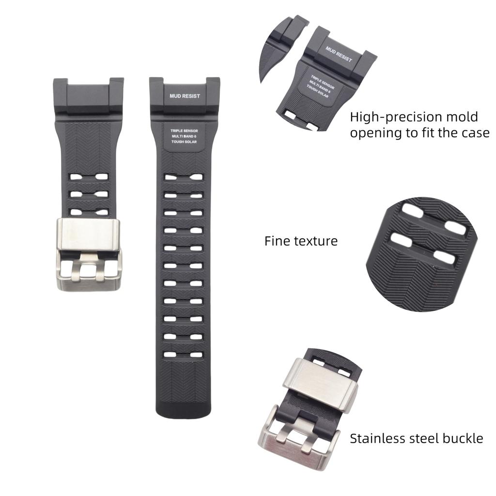 Suitable for Casio watch band cheap standard gift for men G-Shock GWG-B1000 replacement, G-Shock strap, (Black)