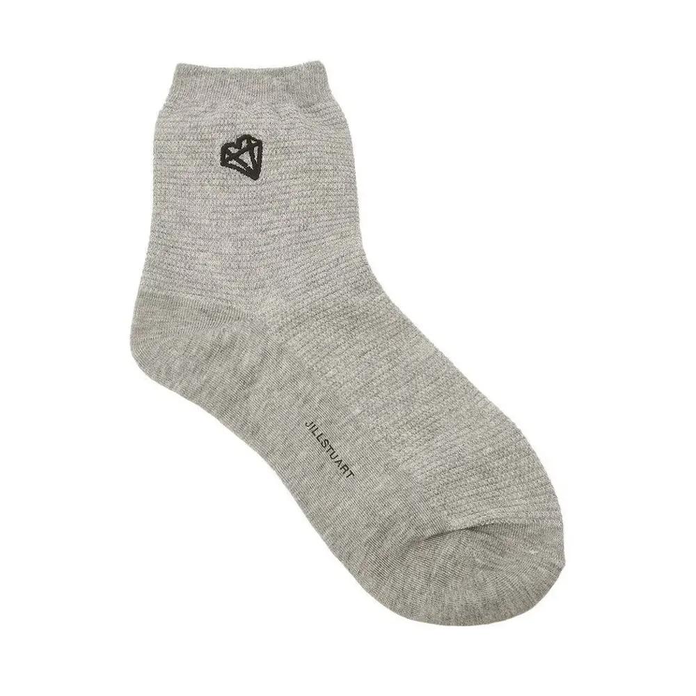 Women's Petit Diamond Embroidered Mid-calf Socks 3-Piece Set JASS5F102BK