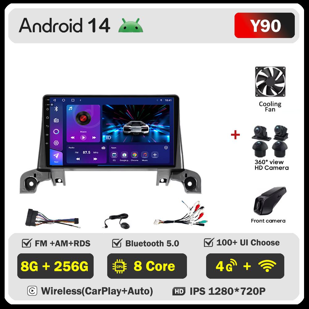 Car Radio Android 14 For Peugeot5008 4008 3008 2017-2020 Intelligent Car Systems Touch Screen GPS Navigation No 2din DVD  RDS